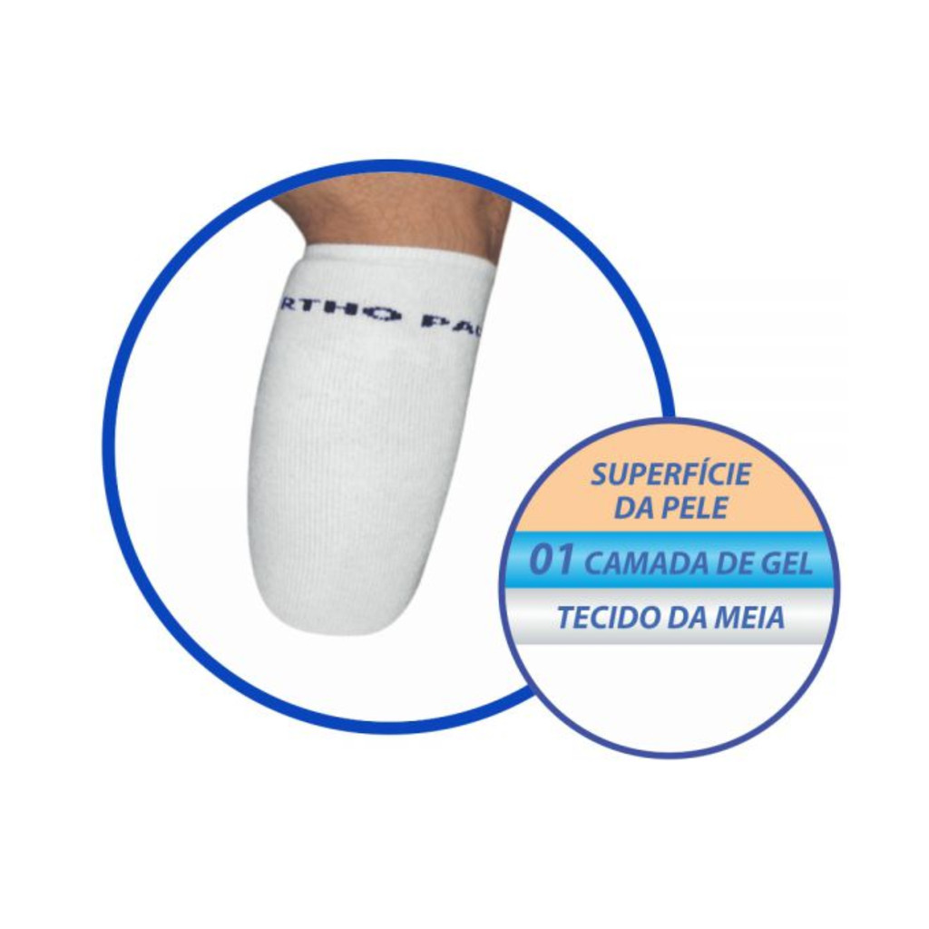 Meia Universal Com Gel Para Amputação Transtibial