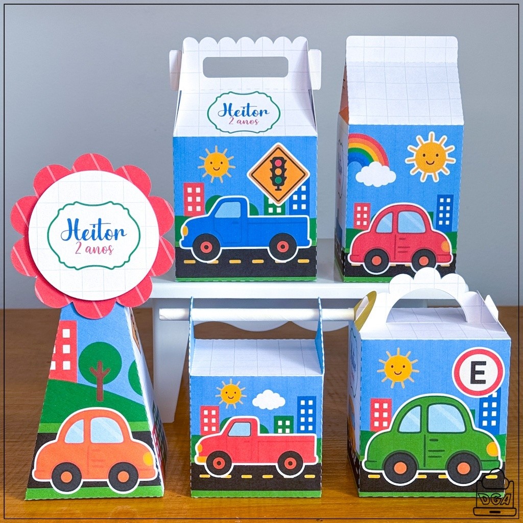 KIT FESTA CARRINHOS -PEGUE MONTE - LEMBRANCINHAS PERSONALIZADAS -CAIXINHAS LEMBRANCINHAS PERSONALIZADAS