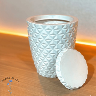 Vaso para decoração e plantas - polietileno diamante P ou M COM PRATO COLETOR - Escolha o tamanho em Oferta na Shopee