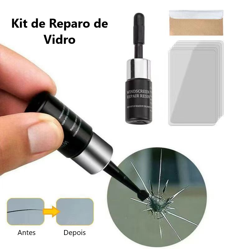 Vidro Automotivo Nano Reparo Resina Fluida Para Pára-Brisas Carros Kit