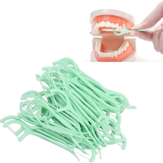 Kit 06 Caixas Fio Dental Menta Com 50Un Cada Higiene Bucal