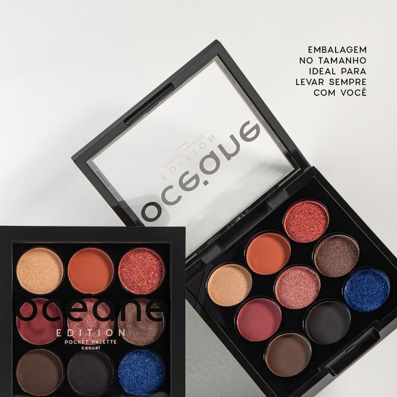 Detalhes do Paleta de Sombras - Pocket Palette Casual Océane Edition 7g