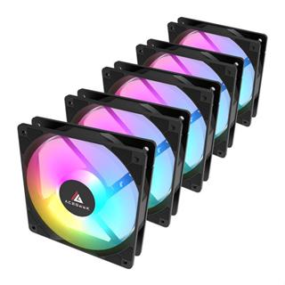 Kit Ventoinhas Acegeek RW12 5x1, Rainbow, 5x120mm, Preto, AG-RW12-5X1-BK em Oferta na Shopee