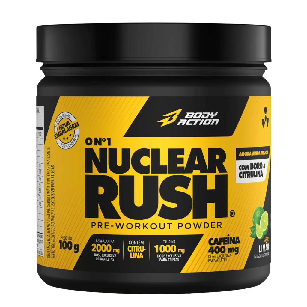 Detalhes do Pré-Treino Nuclear Rush Pote 100g Bodyaction
