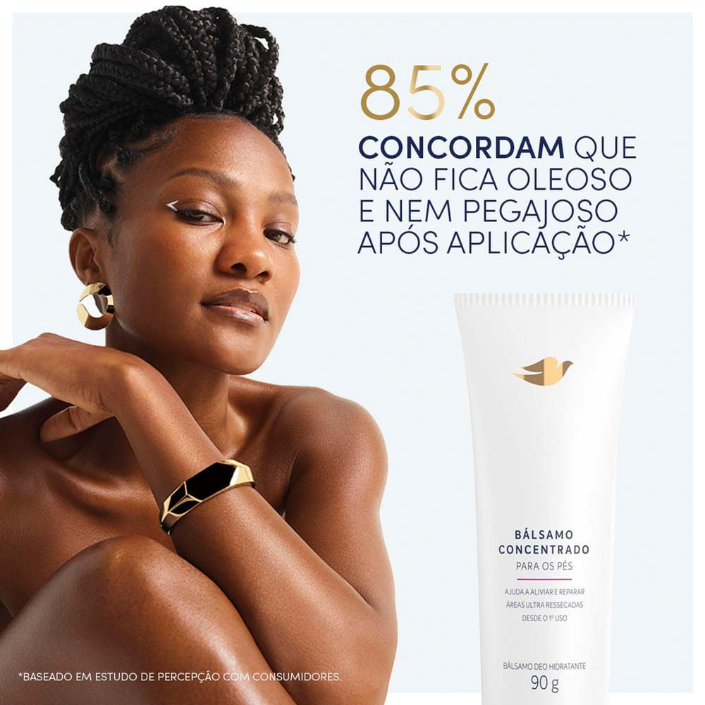 Detalhes do Dove Bálsamo Hidratante Concentrado para os Pés 90g