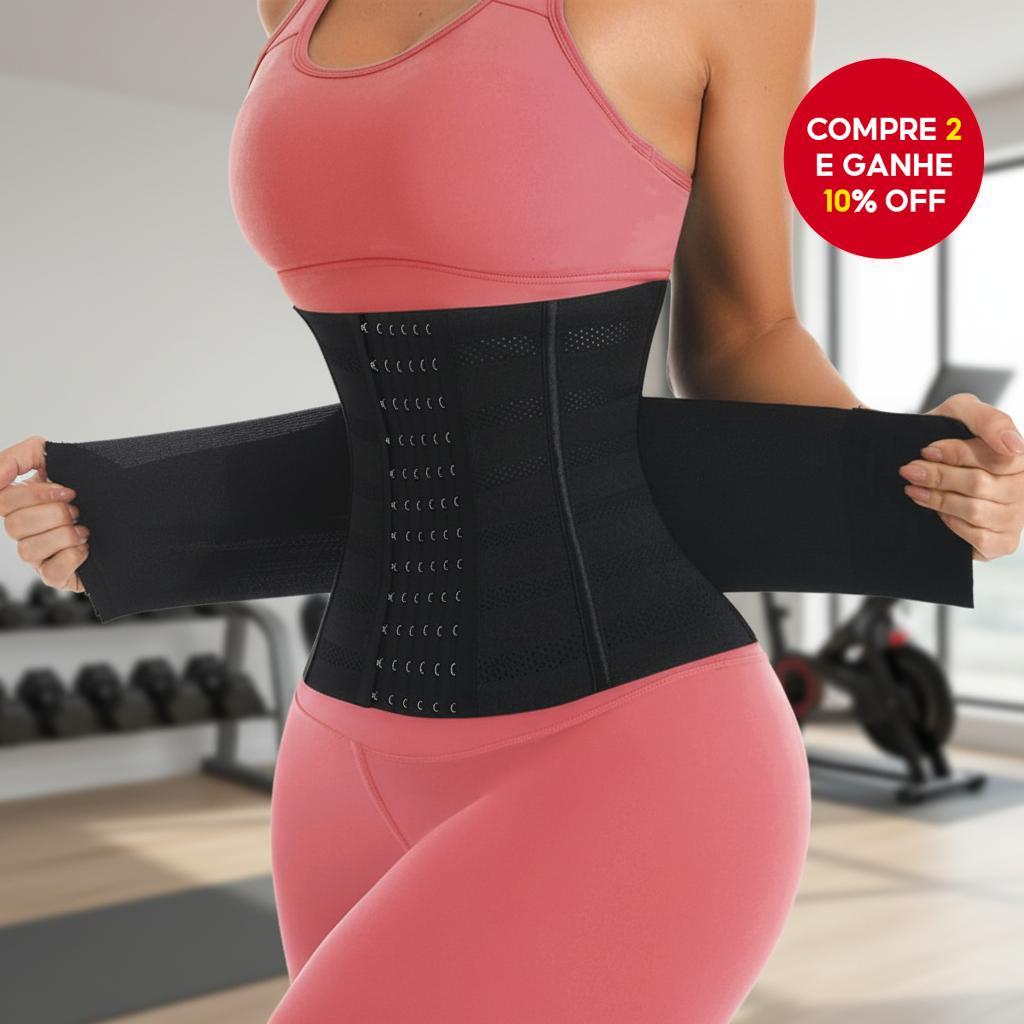  Modelador de Ampulheta Extrema para Mulheres – Espartilho de Treinador de Cintura com Barbatanas de Aço – Cinta
