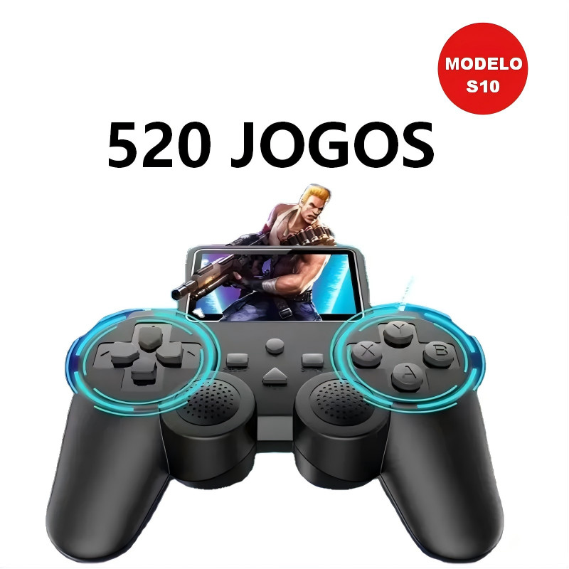 Vídeo Game Console Controle Gamepad S10 Portatil 520 Jogos  Retro Tela 2.4" Dual em Oferta na Shopee