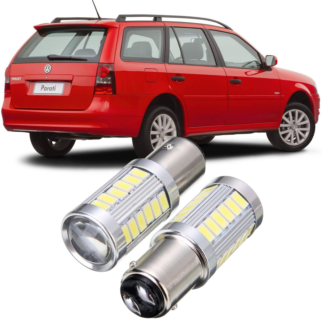 Kit Lampadas Ultra LED Premium Luz de Freio Volkswagen Parati 2 Polos 33 Leds P21/5W