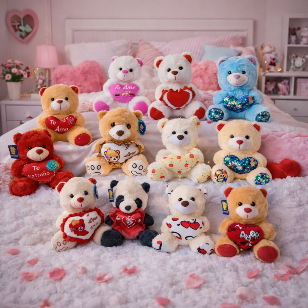 Urso De Pelúcia Sofisticado Kit 10 Unidades 21cm Lacinho em Oferta na Shopee