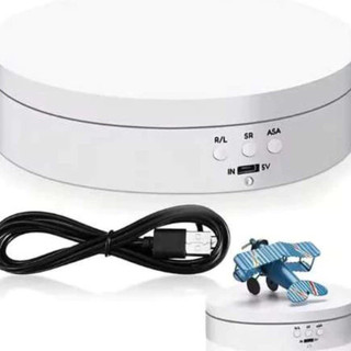 Suporte Expositor Giratório | USB Recarregável Para Vitrine Foto E Decoração  Preto Branc…