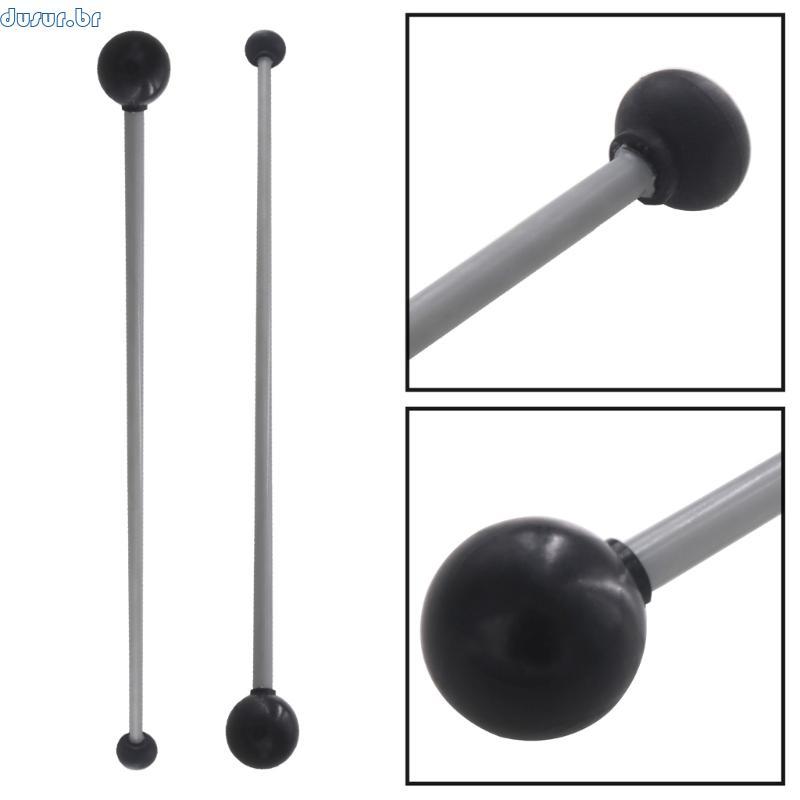 dusur9 1 Par Orff Marimba Marretas Tambor Vara Borracha Preta Xilofone Baquetas Cabeça Dupla Para Percussão Instr