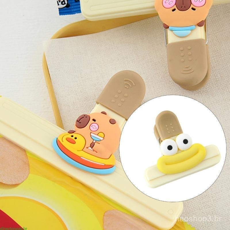 Conjunto prático de 3 clipes dingdongaa, adequado para armazenamento multiuso de sacos seláveis, sacos de lanches, acess