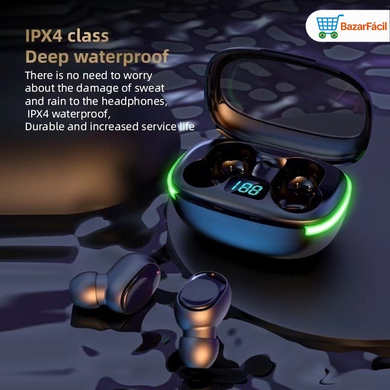 Y70 HiFi Noise Cancelling Bluetooth Sem Fio Portátil Fone De Ouvido TWS Com Carregamento