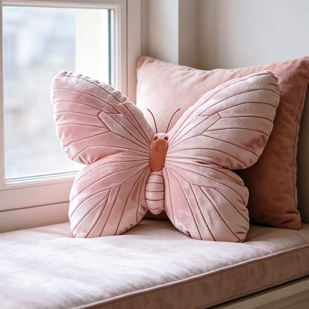 Almofada De Borboleta Fofa Pelúcia Travesseiro Almofada Arremesso Sofá Presente De Meninas em Oferta na Shopee