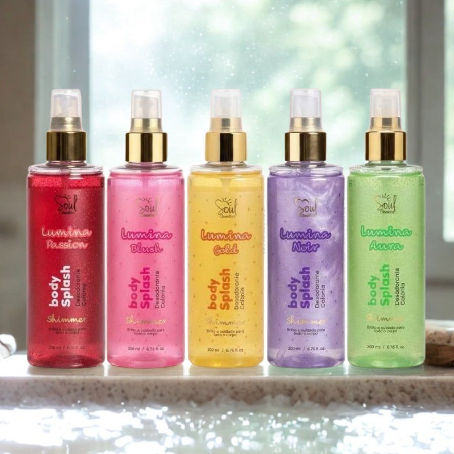 Body Splash Lumina Glitter Soul Cosmeticos 200ml