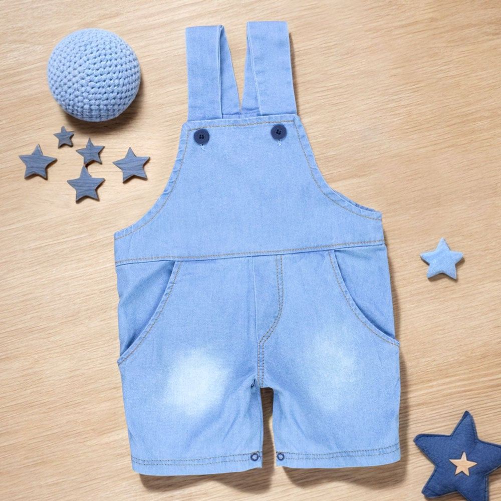 Jardineira Jeans Bebê Menino - Conforto E Estilo Verão