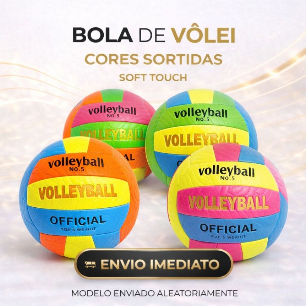 Bola de Vôlei Soft Touch Super Macia Recreação Praia e Quadra