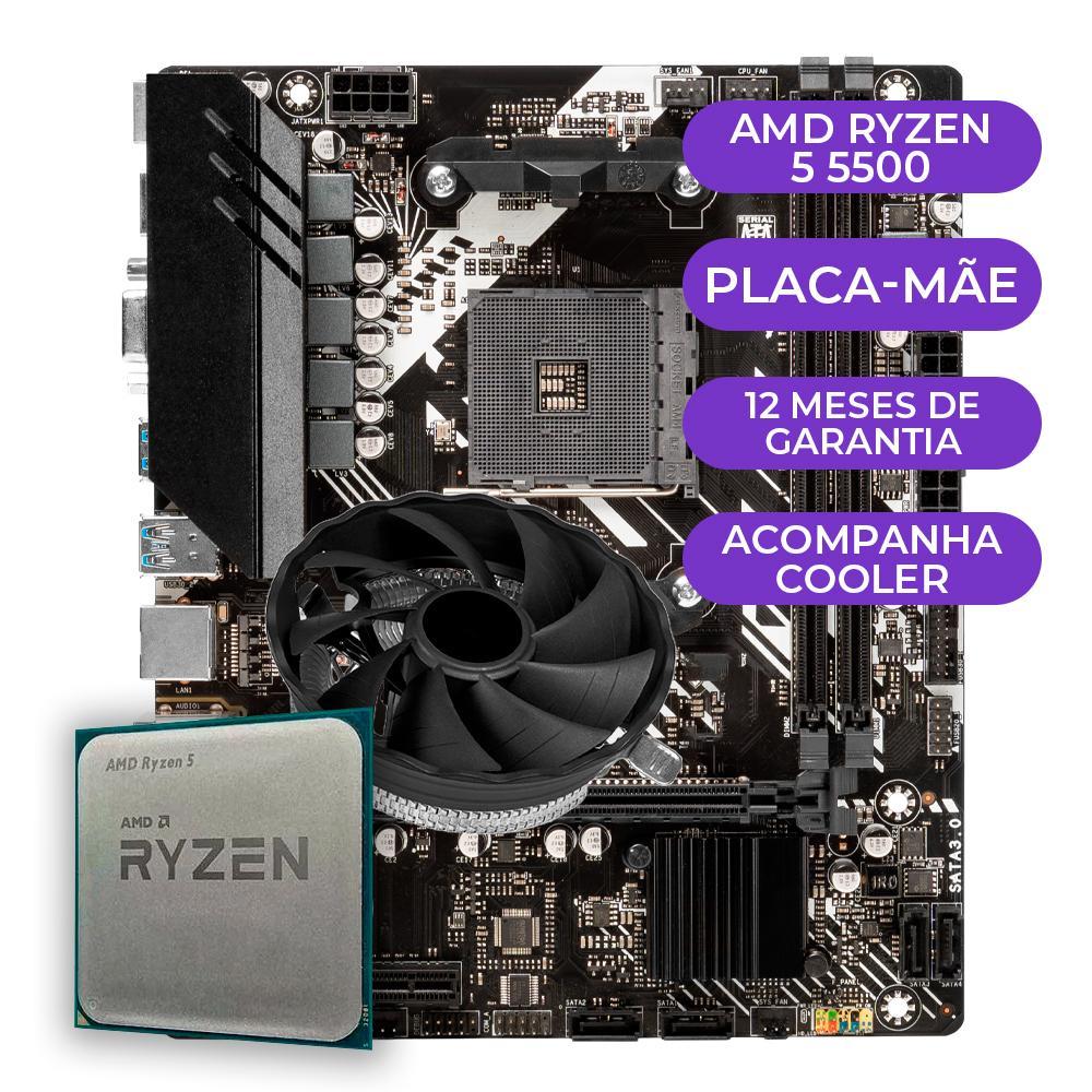 Kit Upgrade Gamer AMD Ryzen 5 5500 +  B450M