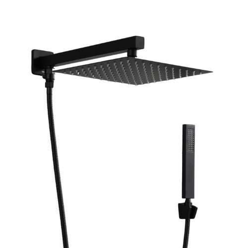 Chuveiro Ducha Volante Telca YL-9001P Quadrado 25×25 Gás Solar Corpo Metálico Cor Preto Fosco