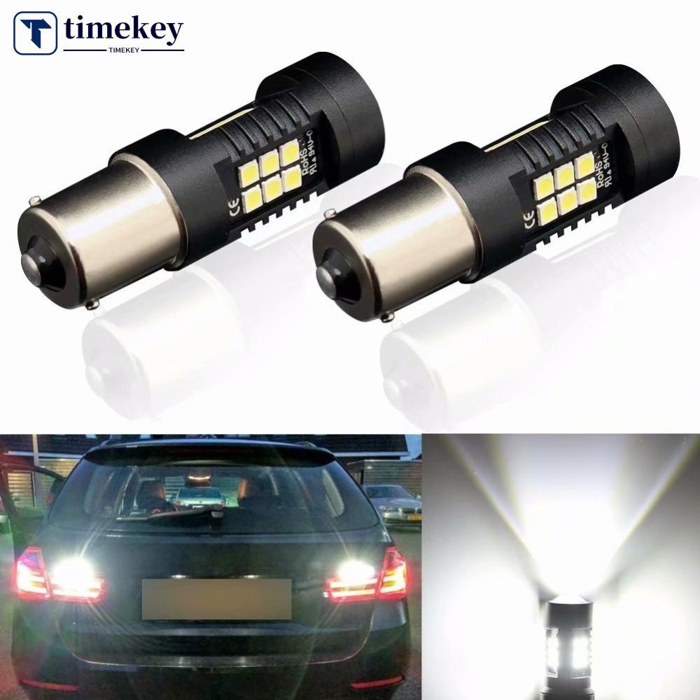 TIMEKEY 1Pc H7 H8 H11 9005 9006 1156 BA15S 1157 BAY15D T20 7443 Lâmpada LED Luz De Nevoeiro Do Carro Auto Cauda DRL Cond