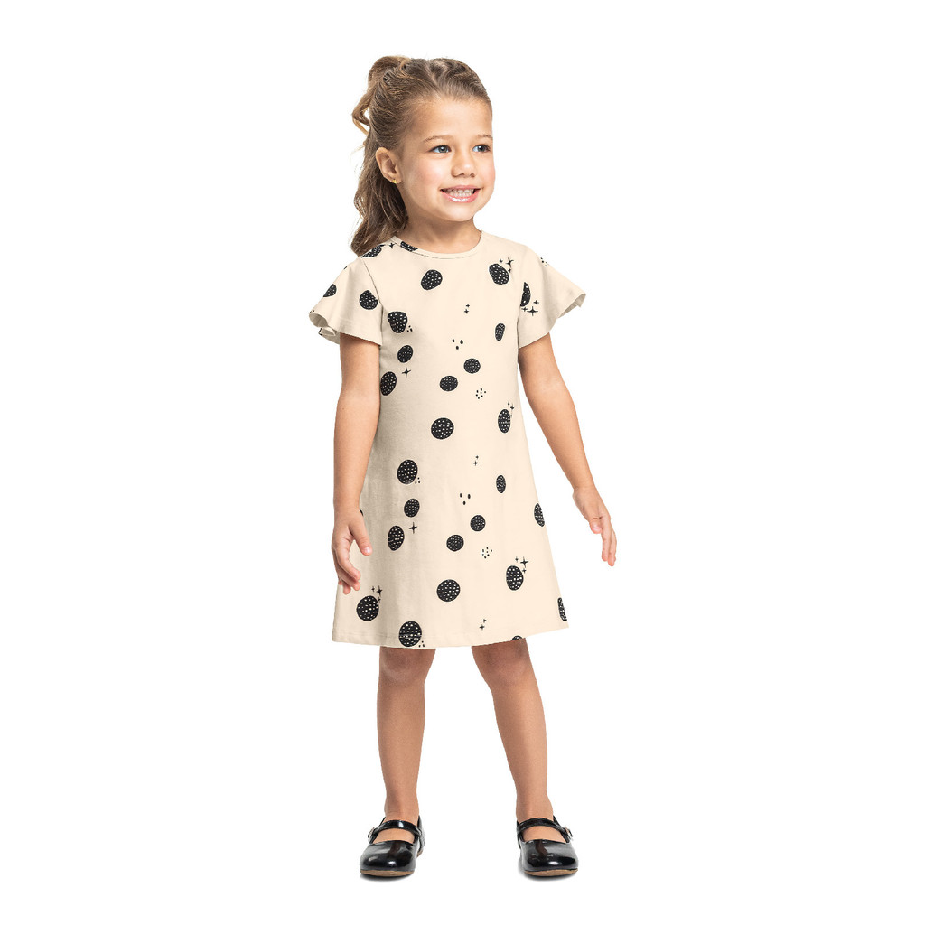 Vestido de Bolinhas Infantil Cotton Bee Loop
