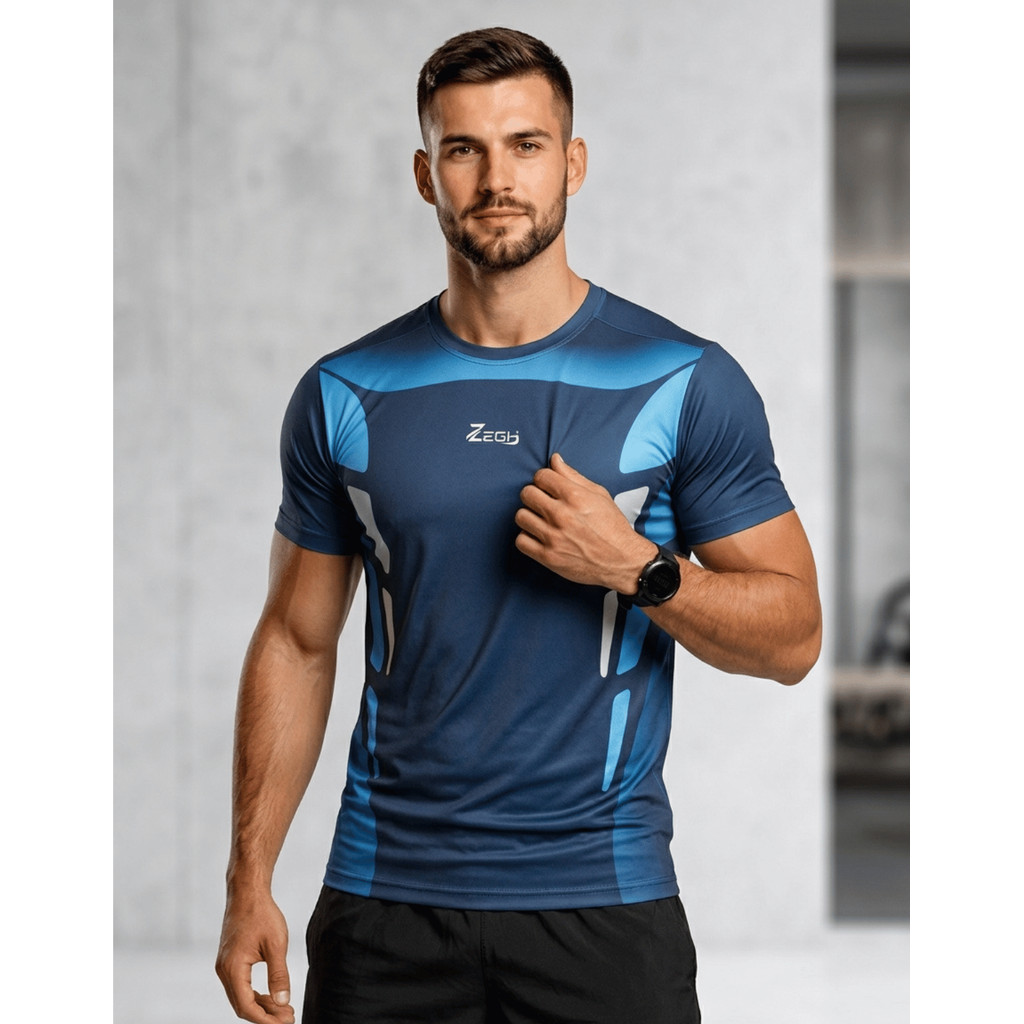 Camiseta Camisa Masculina Dry Fit Zegh Academia Caminhada Corrida Esportes Treino Com Proteção UV