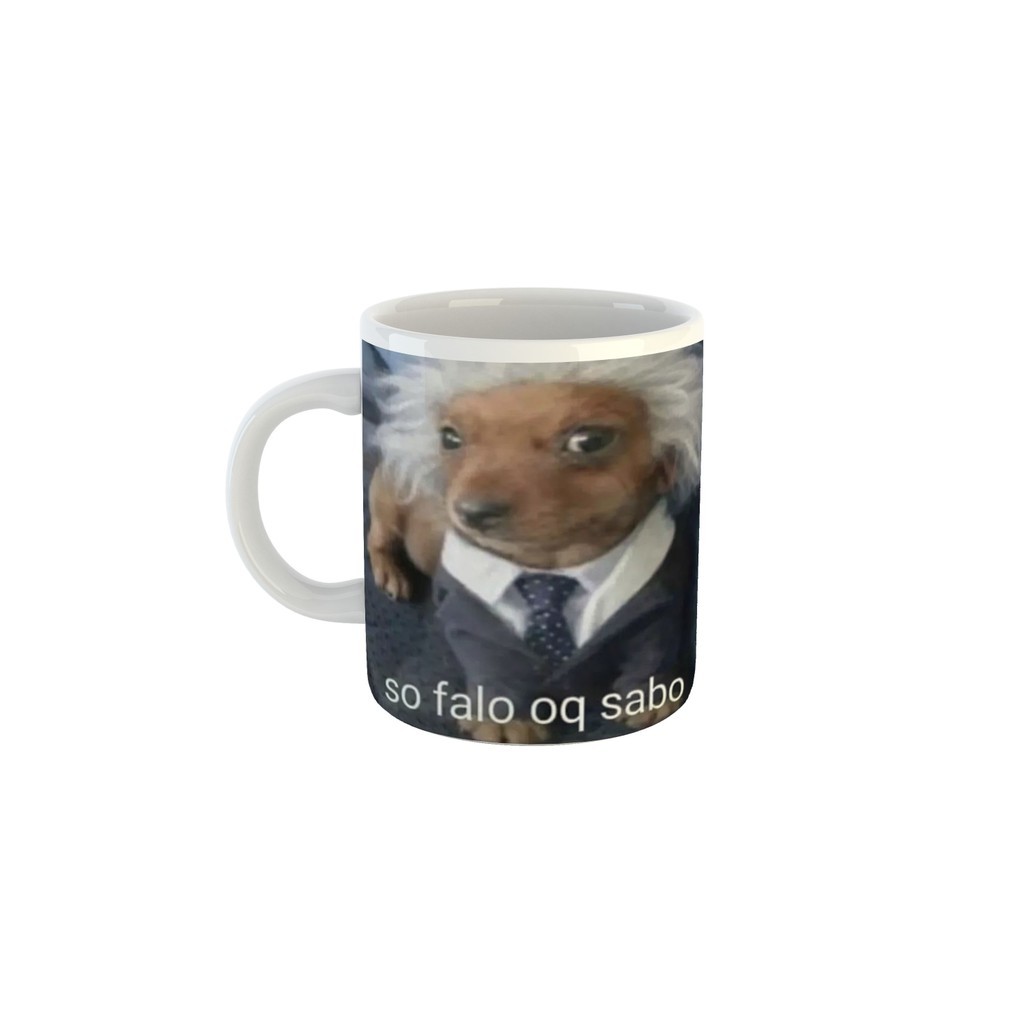 Caneca Meme Oi posso Fala Variação "So falo oq sabo"