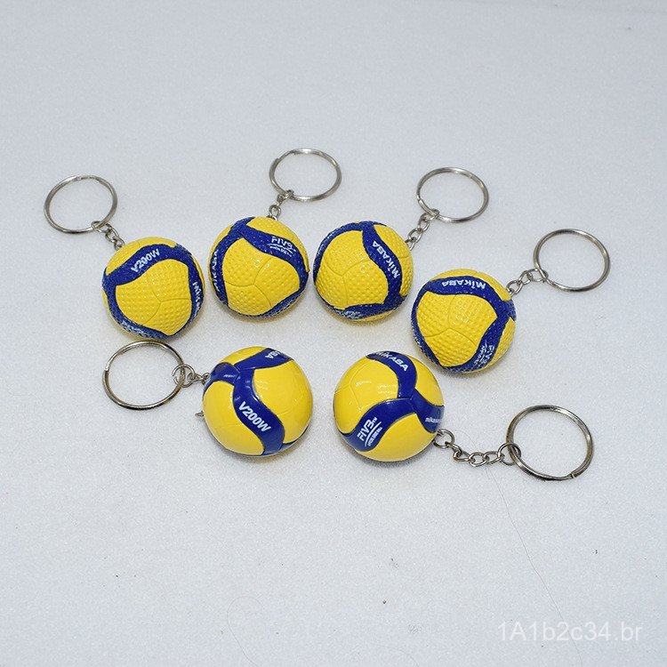 Chaveiro de vôlei MIKASA 3,8CM, pingente de PVC rígido, prêmio de competição, presente corporativo, ornamento de vôlei p