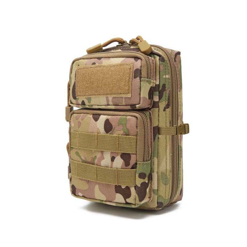 Camuflagem militar tática ao ar livre molle resistente ao desgaste camuflagem cintura saco usar cinto segurar 24cm ombro