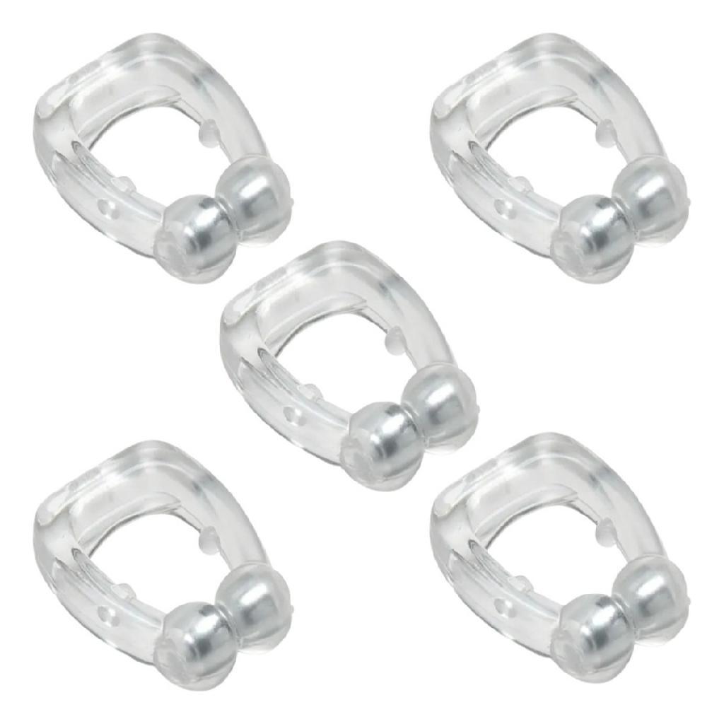 Kit 5 Und Aparelho Clipe Nasal Anti Ronco Magnético Apnéia Dilatador Nasal Sono Leve