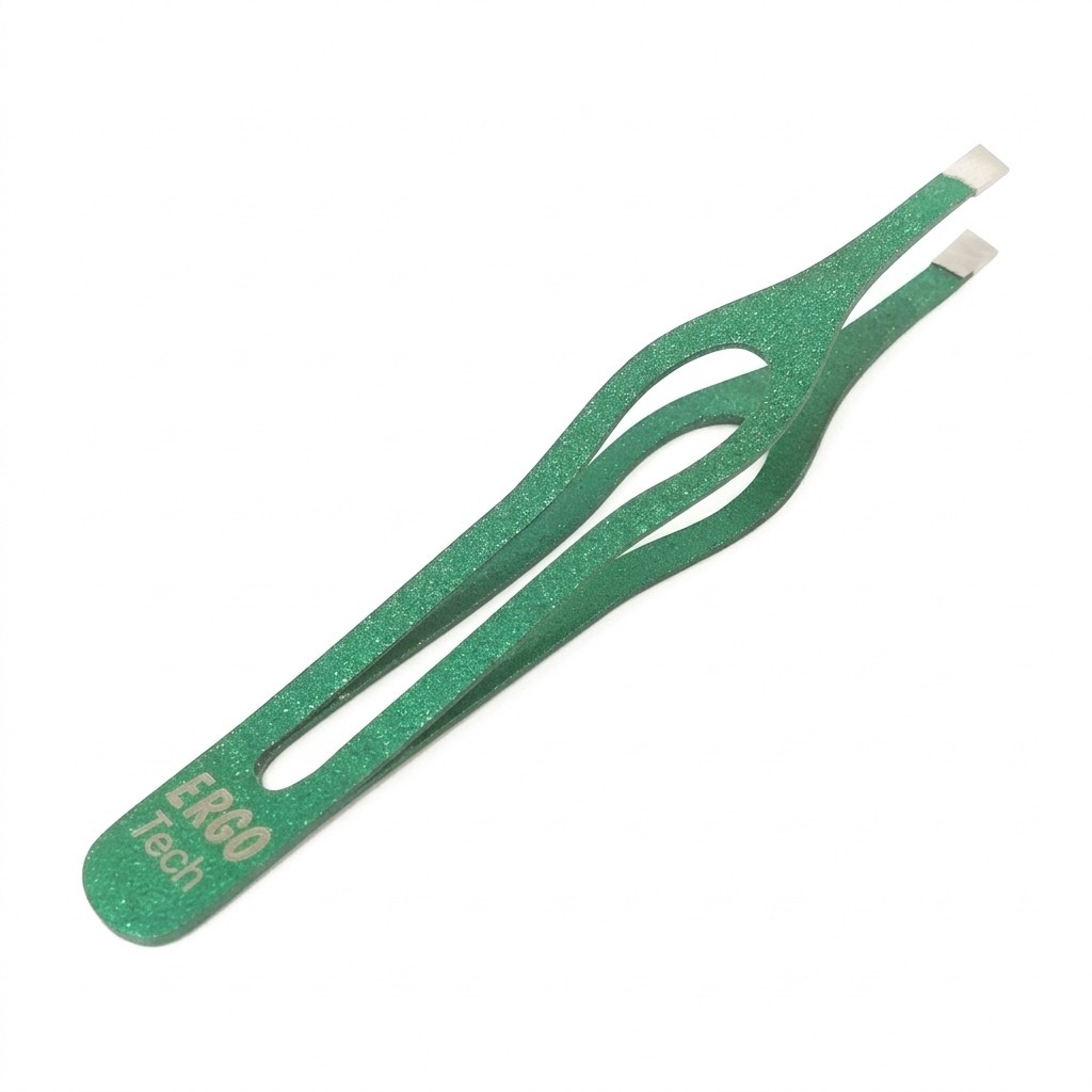 Pinça Edel Solingen Laqueada Obliqua Verde Ref. 2280504 Sobrancelhas Designer Profissional Pinca
