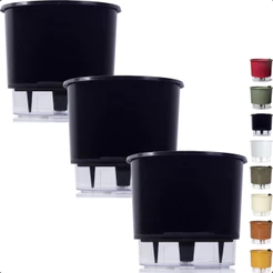 Kit 3 Vaso Raiz Autoirrigável 12x11cm N2 Pequeno Auto Irrigável Plantas Flores Anti Dengue