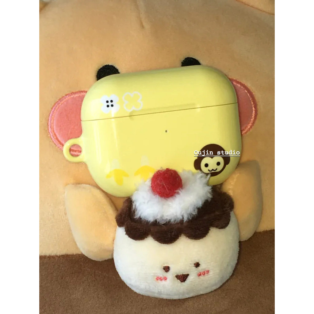 Estilo coreano ins estilo Super fofo desenho animado amarelo leitoso filme Banana importado fone de ouvido Bluetooth Air