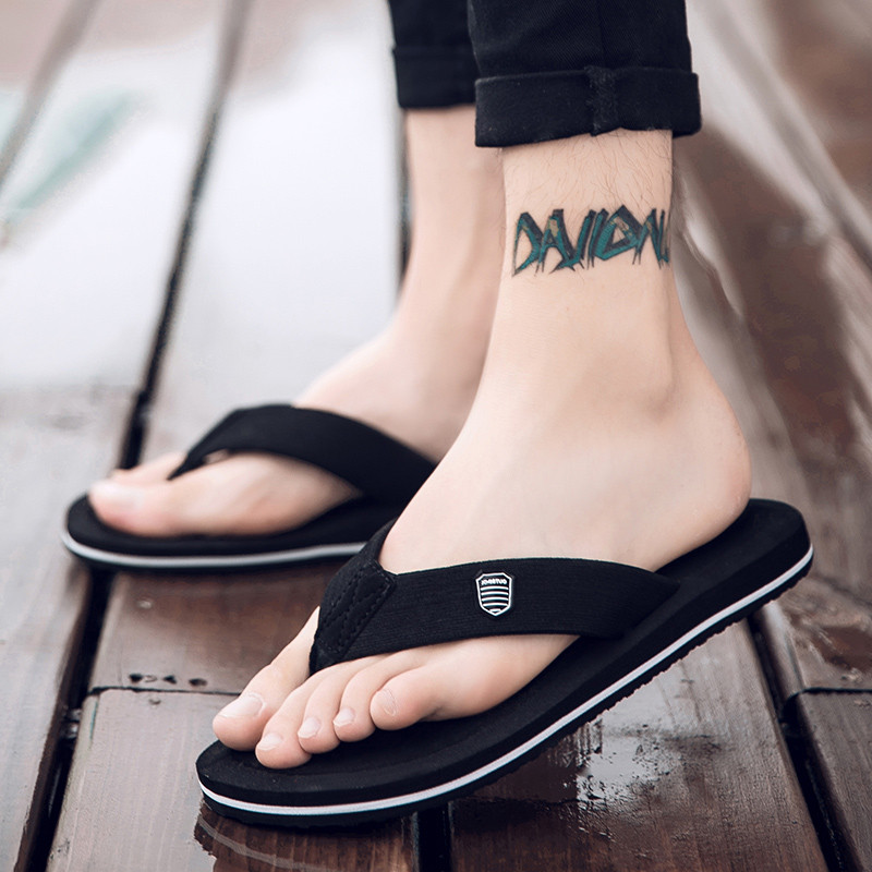 Chinelos masculinos verão exterior wear moda esportes antiderrapante resistente ao desgaste flip-flops tamanho grande sa