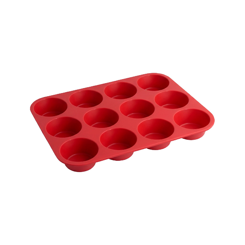 Assadeira 12 Compartimento Silicnone Cupcake Muffin Empada Cozinha Forno Forma Antiaderente Multiuso