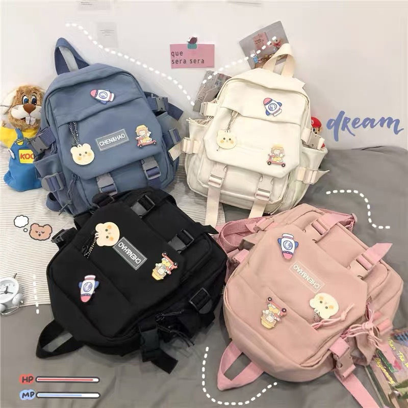 Mochila mini feminina coreana, mochila multifuncional feminina, mochila para estudantes