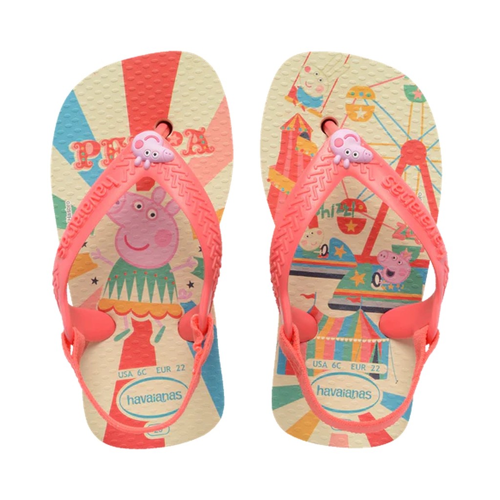 Chinelo De Dedo Elástico Peppa Pig Infantil Menina Havaianas