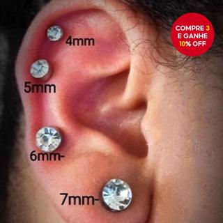 Brincos Magnéticos Brilhantes Clip-on, Sem Perfuração, para Homens e Mulheres.
