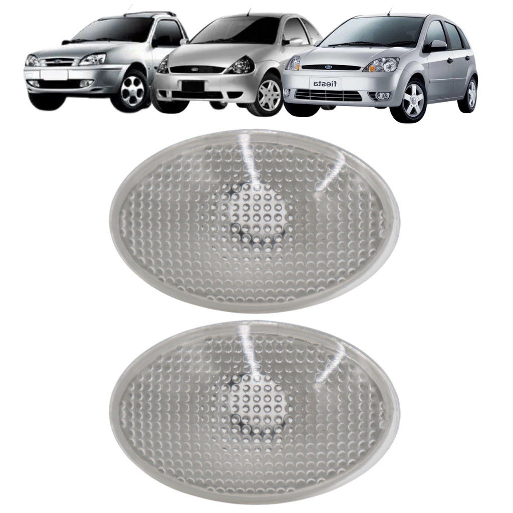 Kit 2 Lanternas Lateral Ford Ka Fiesta Courier Cristal