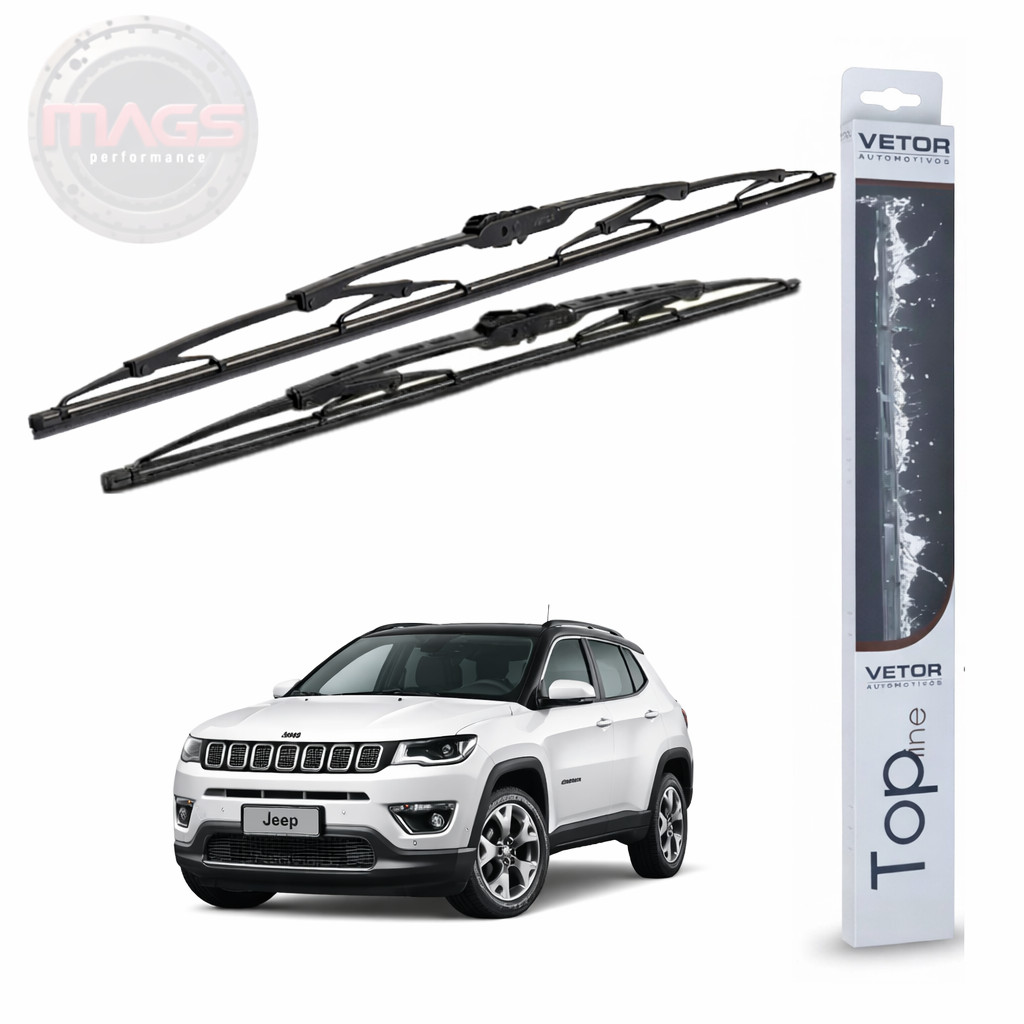 Par Palhetas Dianteiras Premium Jeep Compass (2017 a 2026) ORIGINAL Vetor