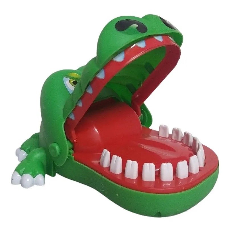 Jacaré Brinquedo Jogo Desafio Croc Croc Morde Dedos 16cm Bbr toys