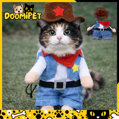 Fantasia Cowboy para Pets – Roupa Divertida para Cães e Gatos