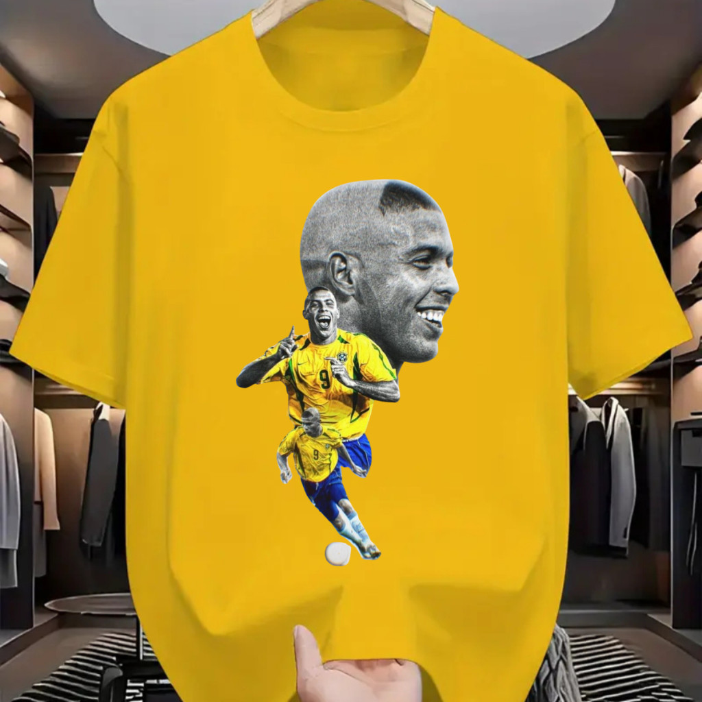 Camiseta Masculina Ronaldo Fenômeno Cascão Lendária Clássica 100% Algodão