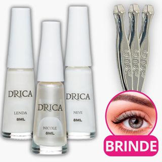 Kit 3 Esmalte Drica Francesinha + Pinça Enox de Brinde em Oferta na Shopee