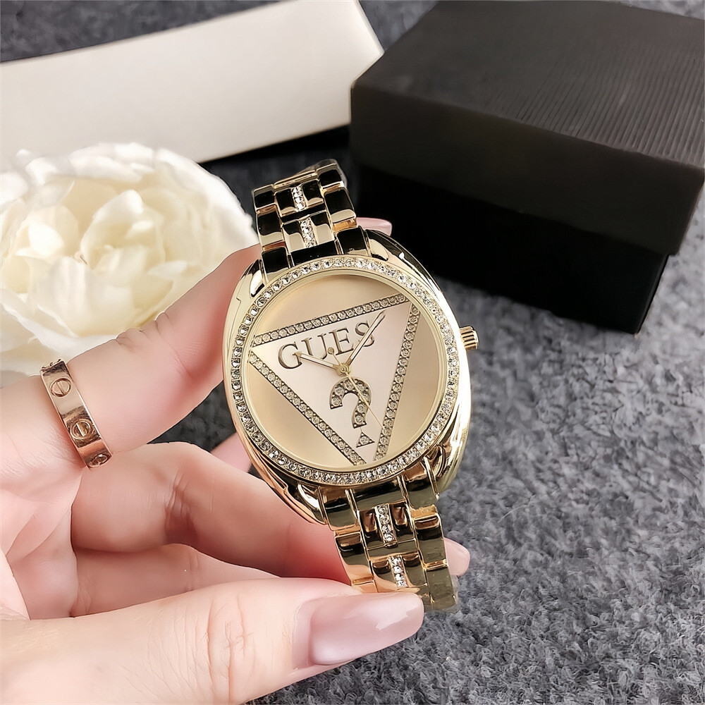 Luz de luxo senhoras relógio elegante requintado à prova dwaterproof água banda aço quartzo feminino All-Match Dial diár