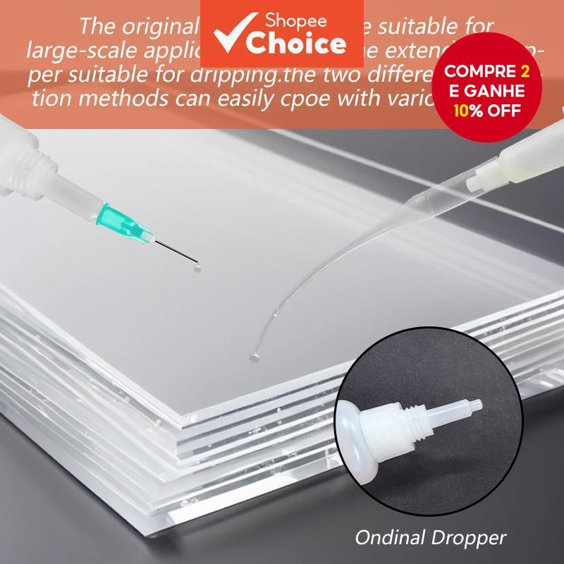 Novo Cola Acrílica Especial 45/180g Líquido Transparente para Adesivo de Vidro Orgânico PMMA PC Placa de Resistência