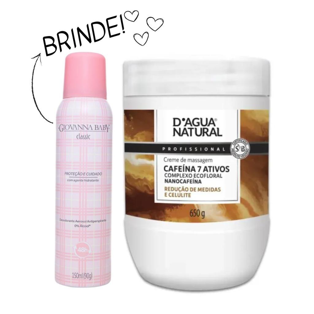 Dagua Natural Creme Cafeína 7 Ativos 650 e Desodorante Giovanna Baby 150ml em Oferta na Shopee