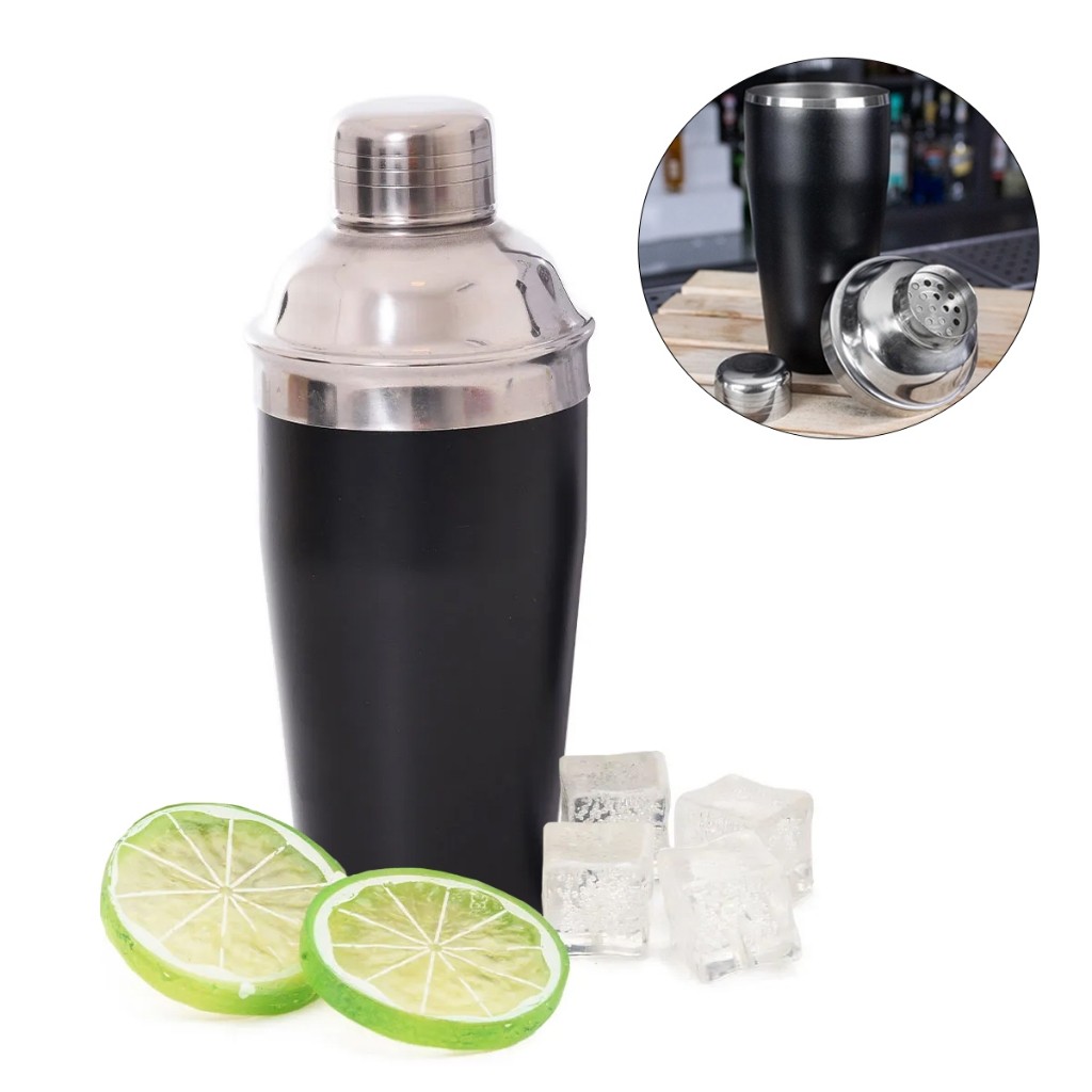 Coqueteleira Profissional 350ml Inox Com Filtro Resistente