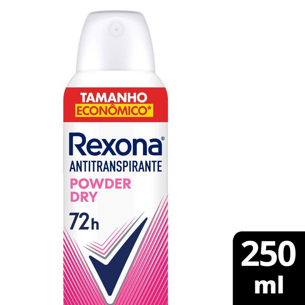 Desodorante Antitranspirante Aerosol Feminino Rexona Powder Dry 72 Horas 250ml em Oferta na Shopee