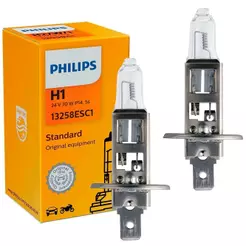 Par Lâmpada Halógena Standard H1 70W 24V P14,5s Philips